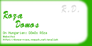 roza domos business card