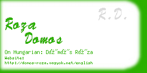 roza domos business card